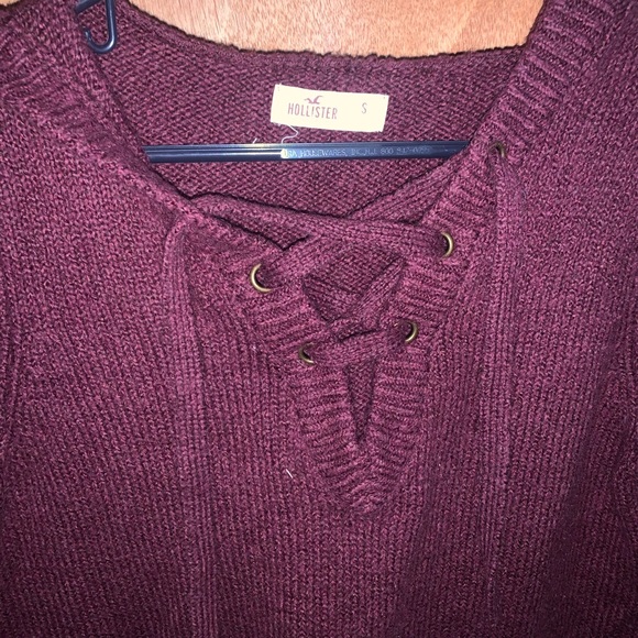 hollister lace up hooded sweater - Picture 2 of 5
